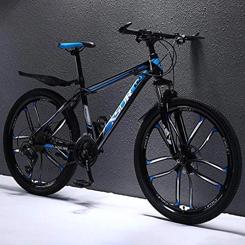 Mountain Bike : PengYuCheng Full suspension mountain folding bicycle 21 speed bicycle 26 inch men's mountain bike disc brake city bicycle, fully adjustable front and rear suspension, off-road bicycle-q24