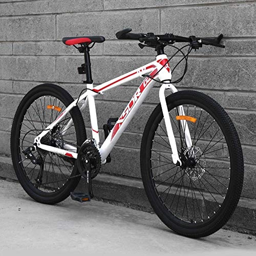 Mountain Bike : PengYuCheng Mountain bike adult 24 speed male and female students speed road racing sports car youth lightweight shock-absorbing cross-country bicycle q6