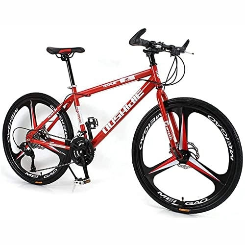 Mountain Bike : PhuNkz 26 inch Mountain Bike for Women / Men Lightweight 21 / 24 / 27 Speed Mtb Adult Bicycles Carbon Steel Frame Front Suspension / Red / 27 Speed