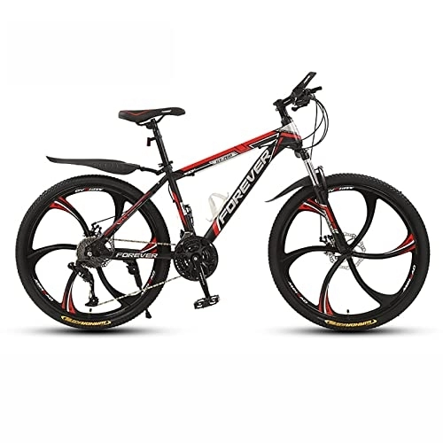 Mountain Bike : PhuNkz 26'' Wheel Mountain Bike / Bicycles for Men 21 / 24 / 27 / 30 Speeds Thickened High Carbon Steel Frame with Mechanical Double Discbrake and Lockable Suspension Fork / C / 27 Speed