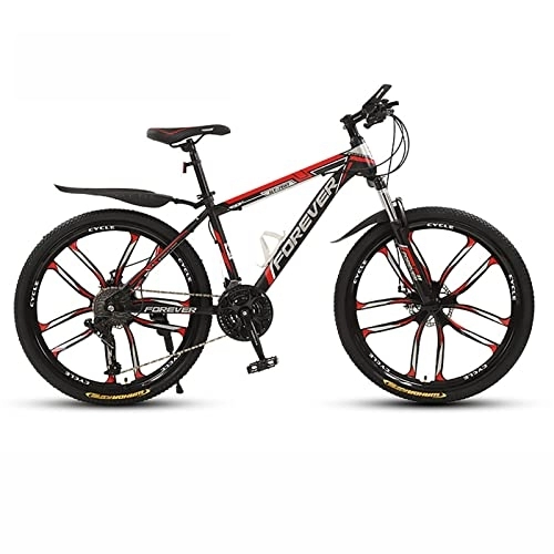 Mountain Bike : PhuNkz 26'' Wheel Mountain Bike / Bicycles for Men 21 / 24 / 27 / 30 Speeds Thickened High Carbon Steel Frame with Mechanical Double Discbrake and Lockable Suspension Fork / I / 27 Speed