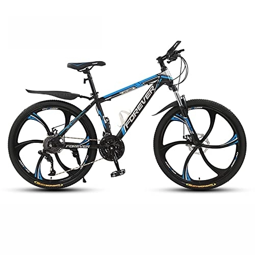 Mountain Bike : PhuNkz 26'' Wheel Mountain Bike / Bicycles for Men 21 / 24 / 27 / 30 Speeds Thickened High Carbon Steel Frame with Mechanical Double Discbrake and Lockable Suspension Fork / J / 24 Speed