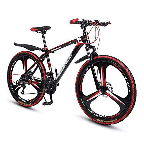 Mountain Bike : PING Adult Mountain Bike, 26 inch Wheels, Mountain Trail Bike High Carbon Steel Outroad Bicycles, 27-Speed Bicycle Full Suspension MTB Gears Dual Disc Brakes Mountain Bicycle