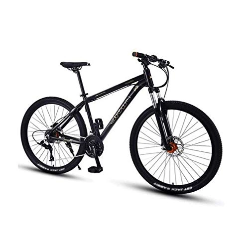 Mountain Bike : PING Adult Mountain Bike, 27.5 inch Wheels, Mountain Trail Bike High Carbon Steel Folding Outroad Bicycles, 21-Speed Bicycle Full Suspension MTB, Black gold