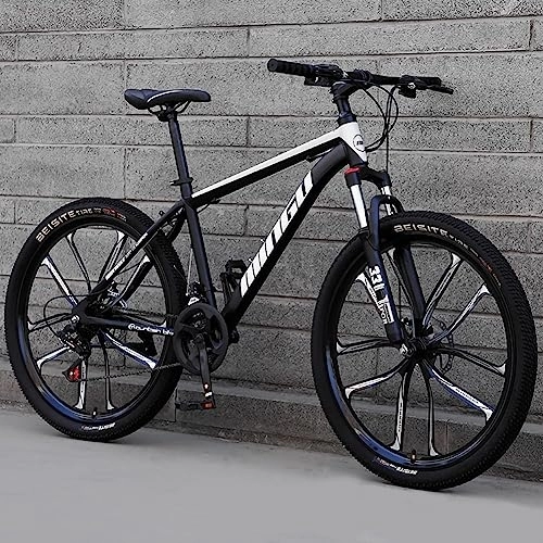 Mountain Bike : POSTEGE Mountain bike 26 inch shock absorption bicycle outdoor cycling, variable speed off-road student bicycle 21 / 24 / 27 / 30 speed M