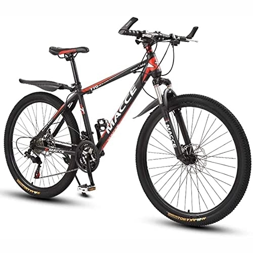 Mountain Bike : Professional Mountain Bike for Women / Men 26 inch MTB Bicycles 21 / 24 / 27 Speeds Lightweight Carbon Steel Frame Front Suspension, B, 21 Speed