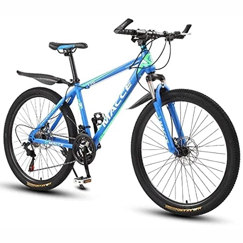 Mountain Bike : Professional Mountain Bike for Women / Men 26 inch MTB Bicycles 21 / 24 / 27 Speeds Lightweight Carbon Steel Frame Front Suspension, E, 27 Speed