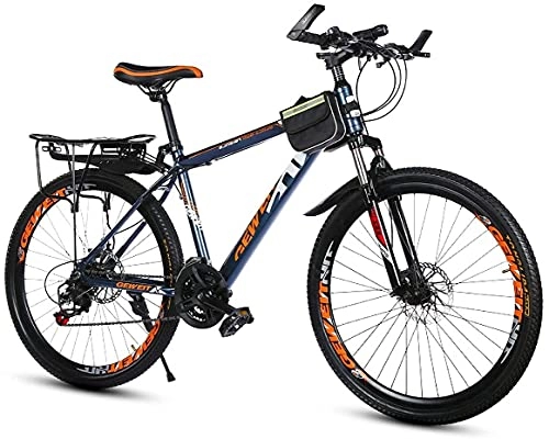 Mountain Bike : Professional Racing Bike, 24 26-Inch Outroad Mountain Bike 24 Speed Double Disc Brake Bicycle Suspension Fork Rear Anti-Slip Bike for Adult or Teens, A~26 inch, 24 Speed