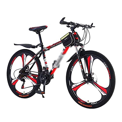 Mountain Bike : Professional Racing Bike, 26 in Front Suspension Mountain Bike 21 / 24 / 27 Speed with Dual Disc Brake Suitable for Men and Women Cycling Enthusiasts / Blue / 27 Speed (Color : Red, Size : 24 Speed)