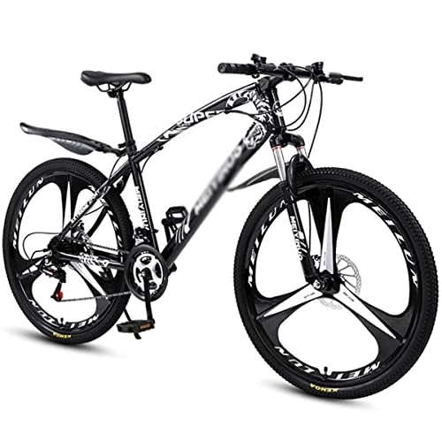 Mountain Bike : Professional Racing Bike, Men Mountain Bike 26" Wheel 21 / 24 / 27 Speed with Dual Suspension and Disc Brakes for a Path, Trail &Amp; Mountains / Black / 27 Speed (Color : Black, Size : 27 Speed)