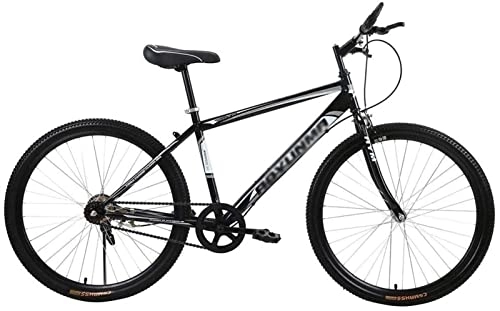 Mountain Bike : QCLU 26 Inch Mountain Bike, Outdoor Adult Bike, Heavy Duty Road Bike, Light Bike, Sports Bike, Disc Brakes Hardtail MTB, Trekking Bike Men Bike Girls Bike, 21 Speed (Color : Black)