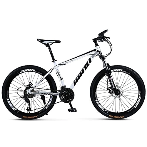 Mountain Bike : QCLU 26 Inch Mountain Bike, Variable Speed Adult MTB Bikes, Variable Speed Road Bike Bicycle for Men and Women, 21 Speeds (Color : Black)