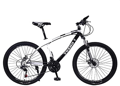 Mountain Bike : Qianglin 24 / 26inch Mens and Women's Mountain Bikes, Outdoor Sports Cycling Adult Road Bicycle with Double Disc Brakes, Suspension Fork, 21-30 Speeds