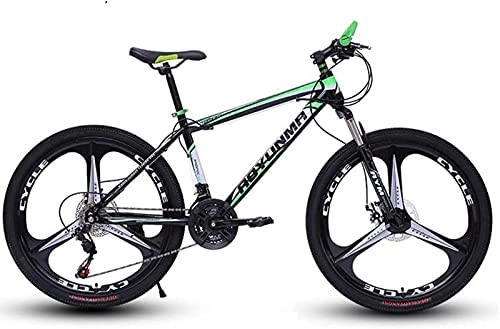 Mountain Bike : Qianglin 24 / 26inch Mountain Bikes for Adult Men Women, Road Bicycle, Suspension Forks and Disc Brakes, 21-30 Speeds Optional, Multi-Color