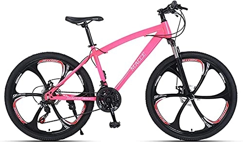 Mountain Bike : Qianglin Adult Mountain Bikes, 24 / 26inch Men's Road Bicycles, Womens Commuter City MTB Bicycle, 21-Speed, Suspension Forks, Disc Brakes, Multi-Color Options