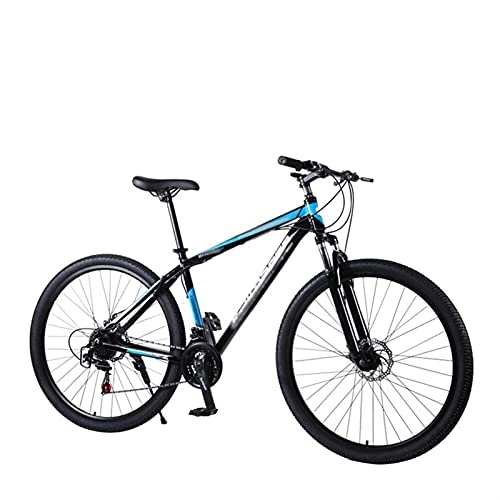 Mountain Bike : QILIYING Cruiser Bike 29 inch mountain bike aluminum alloy mountain bicycle 21 / 24 / 27 speed student bicycle adult bike light bicycle (Color : Black blue, Size : 21speed)