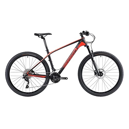 Mountain Bike : QILIYING Cruiser Bike Mountain Bike 29 inch Adult Mountain Bike Carbon Frame Mountain Bike mtb with M610 30 Speeds (Color : Black, Size : 29x17)