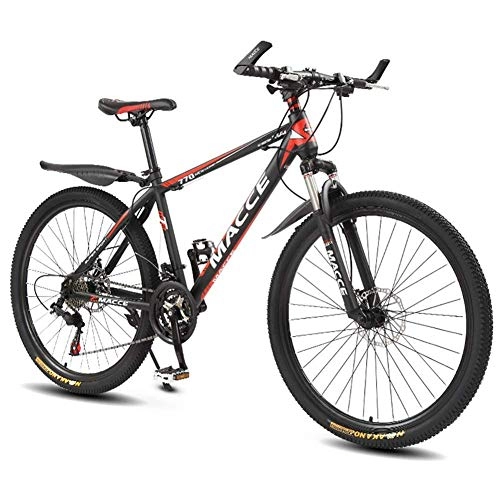Mountain Bike : Qinmo Trafficker Mountain Bike for Adult 26 Inch, Men Women MTB with Dual Disc Brake, Full Suspension Mountain Trail Bike Outroad Bicycles, 21 / 24 / 27 Speed (Color : B, Size : 21 speed)
