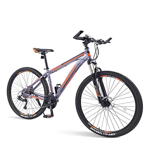 Mountain Bike : QIU 26 inch Aluminum Mountain Bike 33 Speeds, Disc Brake Suspension Fork, 68" Frame Size (Color : Purple, Size : 26")