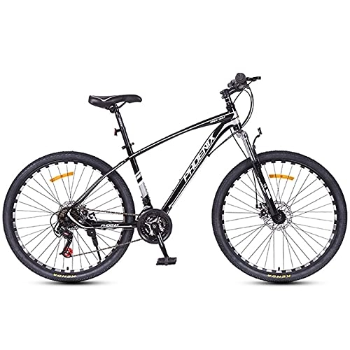 Mountain Bike : QIU Mountain Bikes HYX1 26 Inches 3 Spoke Wheels 21 Speed Mountain Bicycle Dual Disc Brake Bicycle (Color : White, Size : 26")