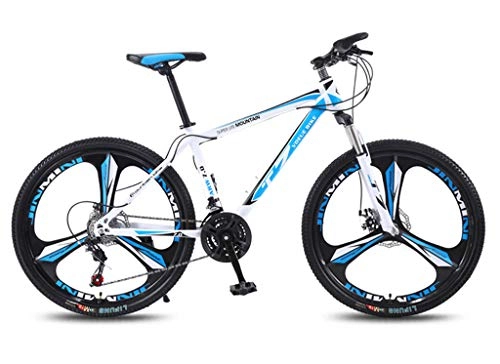 Mountain Bike : QJ Mountain Bike, 21 Speed Shock-Absorbing Road Racing 24-Inch Lightweight Shift Youth Bicycle, White