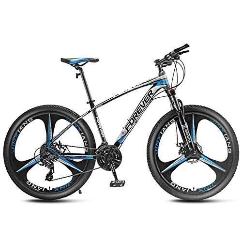 Mountain Bike : QMMD 24-Inch Mountain Bikes 3 Spoke Wheels, Overdrive Anti-Slip Adult Bikes with Front Suspension, Hardtail Mountain Bike, Aluminum Frame Mountain Bicycle, C, 24 inch 30 speed