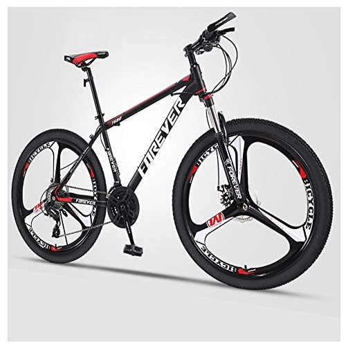 Mountain Bike : QMMD Adult Mountain Bikes, 26-Inch Hardtail Mountain Bike, Men's High-carbon Steel Bicycle, Dual Disc Brake Mountain Trail Bike, 21-24-27-30-Speed Anti-Slip Bikes, F 3 Spoke, 30 speed