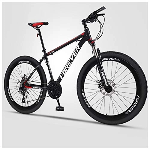 Mountain Bike : QMMD Mountain Bikes 27.5-Inch, Adult Hardtail Mountain Bike, High-carbon Steel, 21-24-27-30 Speed Bicycle, Men's Dual Disc Brake Mountain Trail Bike, Anti-Slip Bikes, B Spoke, 21 speed