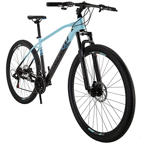 Mountain Bike : QQW Mountain Bike, Mountain Bike Frame for Men, 21 Speed, Mens Bicycle / Gradient Blue