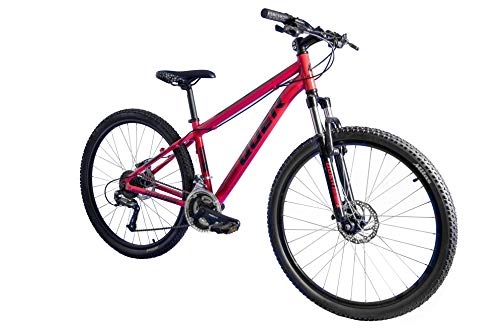 Mountain Bike : Quer DUSK 27 NUMBER 1 27, 5", ALUMINUM, 24 SPEEDS, HYDRAULIC DISC BRAKE, FORK (RED, S17)