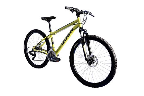 Mountain Bike : Quer TITAN 26 NUMBER 1 26", ALUMINUM, 21 SPEEDS, MECANICAL DISC BRAKE, FORK (YELLOW-BLACK, XS15)