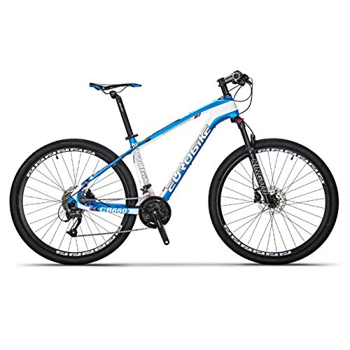 Mountain Bike : QXue Carbon Fibre City Mountain Bike 27 speed 27.5 inch Wheel Hydraulic Brake Complete MTB Bicycle, Blue