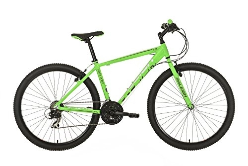 Mountain Bike : Raleigh Men Helion 1 18 Speed Off Road Hardtail Mechanical Rim Brakes - Green, 20-Inch