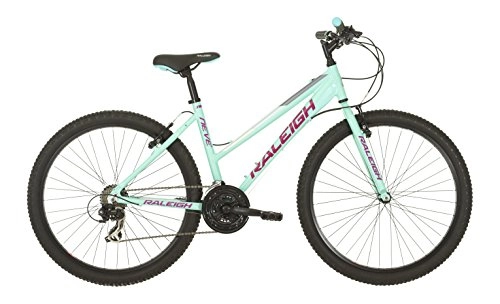 Mountain Bike : Raleigh Women's Neve 1 18 Speed Off Road Hardtail Mountain Bike, Aqua, 17-Inch