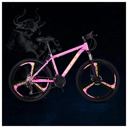 Mountain Bike : RAUGAJ Bikes, Mountain Bike 26 inch Wheels, 27 Speed High Carbon Steel Frame Trail Bicycle with Suspension Multiple Colors Double Disc Brake, Lightweight, 12 Constellations for Men Women Adult / Taurus