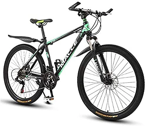 Mountain Bike : RDJSHOP 26 Inch Adult Mountain Bike, 21 Speed Dual Disc Brake Bicycle, Alloy Frame MTB Bike for Outdoor Cycling, Green