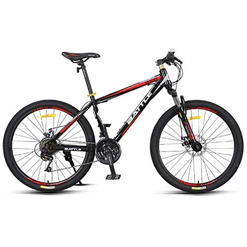 Mountain Bike : Relaxbx 24 Speed Mountain Bike 26 Inch Wheel Lightweight Carbon Steel Frame Disc Brake Unisex's, #B