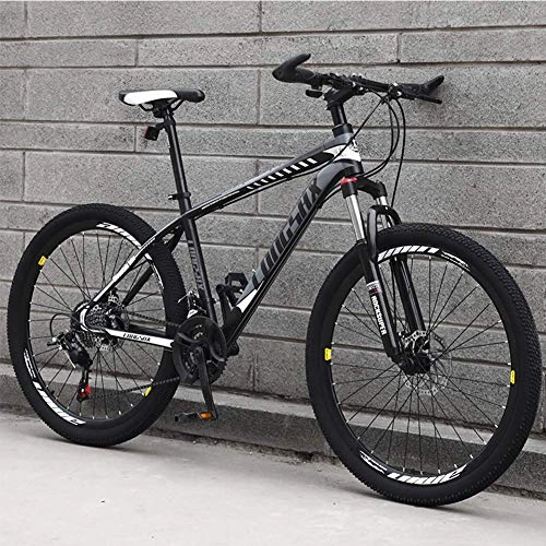 Mountain Bike : Relaxbx 24 Speeds Mountain Bike, Unisex, Front+Rear Mudgard 24 / 26 Inch Wheels, Gray, 26inch