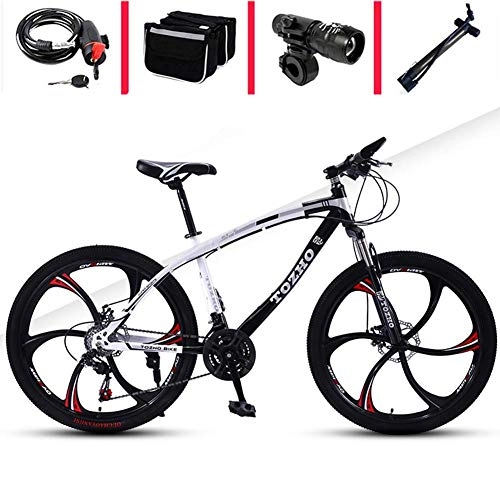 Mountain Bike : Relaxbx Mountain Bike Male And Female Double Disc Brake Off-Road Racing 26 Inch / 30-Speed Light Adult Cross Country Bicycle, Yellow, 24 inch
