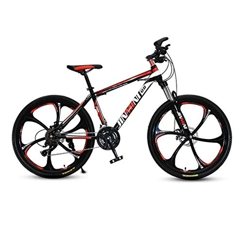 Mountain Bike : Relaxbx Mountain Bikes, Shock Absorption Mountain Bicycles Disc Brake Youth Student Outdoor Cross Country Bicycle, High Carbon Steel, 26In, 27speed