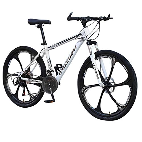 Mountain Bike : ReooLy Bike for Men 26inch Carbon Steel Mountain Bike 21 Speed Bicycle Full Suspension MTB - Simple Style