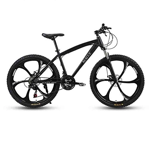 Mountain Bike : Road Bikes Adult MTB Bicycle Road Bicycles Mountain Bike For Men And Women 24In Wheels Adjustable Speed Double Disc Brake Off-road Bike (Color : Black, Size : 24 speed)