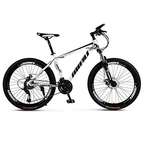 Mountain Bike : Road Bikes Bicycle Mountain Bike Adult Men MTB Light Road Bicycles For Women 26 Inch Wheels Adjustable Speed Double Disc Brake Off-road Bike (Color : White, Size : 24 Speed)