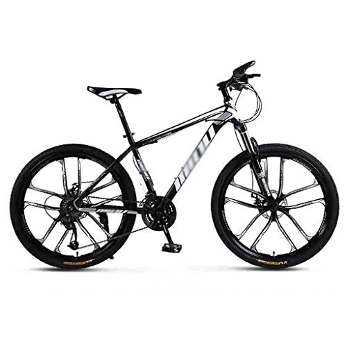 Mountain Bike : Road Bikes Bicycle Mountain Bike Adult MTB Light Road Bicycles For Men And Women 24 / 26 Inch Wheels Adjustable Speed Double Disc Brake Off-road Bike (Color : Black-26in, Size : 24 Speed)