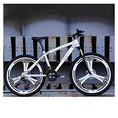 Mountain Bike : Road Bikes Bicycle Mountain Bike MTB Adult Road Bicycles For Men And Women 26In Wheels Adjustable Speed Double Disc Brake Off-road Bike (Color : White, Size : 24 speed)