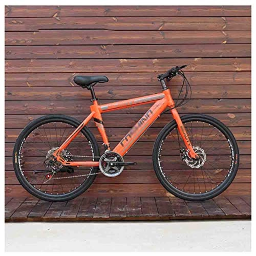 Mountain Bike : Road Bikes Bicycles Mountain Bike adult Men's MTB Road Bicycle For Womens 26 Inch Wheels Adjustable Double Disc Brake Off-road Bike (Color : Orange, Size : 21 Speed)