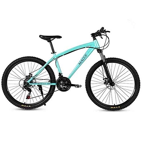 Mountain Bike : Road Bikes Mountain Bike MTB Bicycle Adult Road Bicycles For Men And Women 26In Wheels Adjustable Speed Double Disc Brake Off-road Bike (Color : Blue, Size : 21 speed)