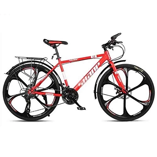 Mountain Bike : Road Bikes Road Bicycles Mountain Bike MTB Bicycle Adult Adjustable Speed For Men And Women 26in Wheels Double Disc Brake Off-road Bike (Color : Red, Size : 27 speed)