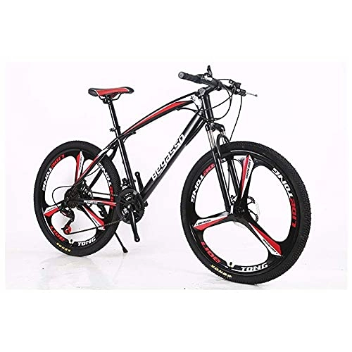 Mountain Bike : RTRD Outdoor Sports 26" Mountain Bike, Lightweight High Carbon Steel Frame Front Suspension Dual Disc Brakes, 2130 Speeds Unisex Bicycle MTB