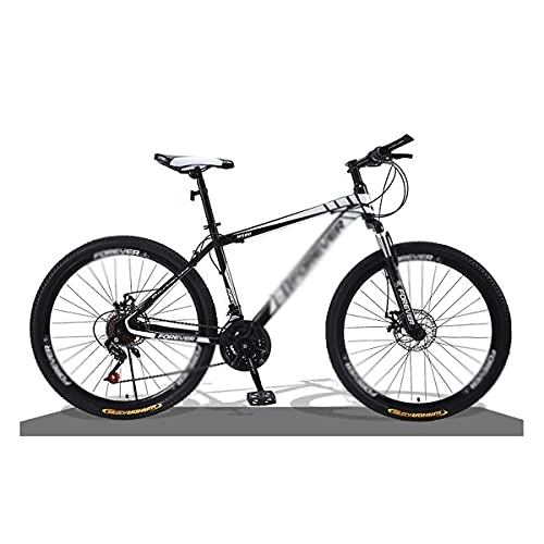 Mountain Bike : SABUNU 21 Speed Mountain Bike 26 Inches Wheel Front Suspension High Carbon Steel Frame With Lockable And Thick Front Fork Suitable For Men And Women Cycling Enthusiasts(Size:21 Speed, Color:black)